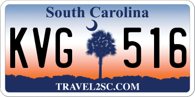 SC license plate KVG516