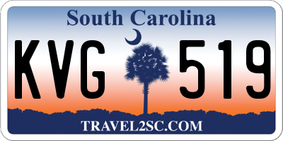 SC license plate KVG519