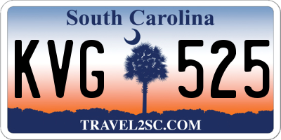 SC license plate KVG525
