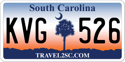 SC license plate KVG526