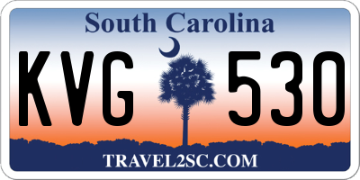 SC license plate KVG530