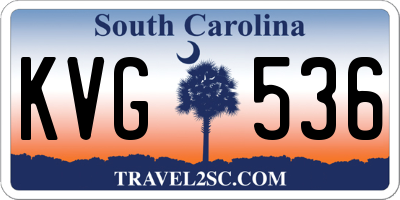 SC license plate KVG536