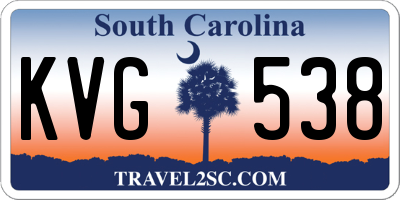 SC license plate KVG538