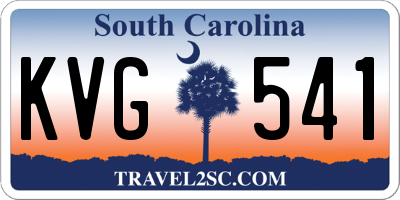 SC license plate KVG541