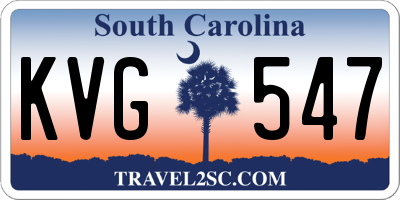 SC license plate KVG547
