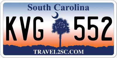 SC license plate KVG552