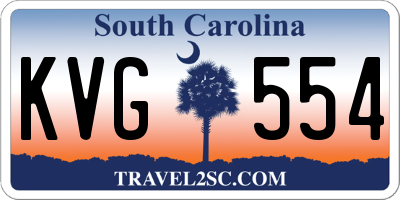 SC license plate KVG554