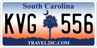 SC license plate KVG556