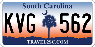SC license plate KVG562