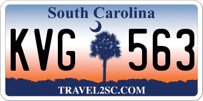SC license plate KVG563
