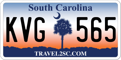 SC license plate KVG565
