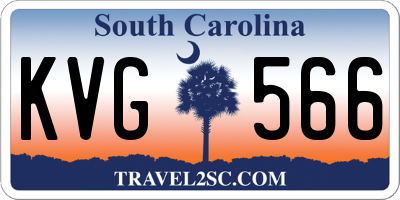 SC license plate KVG566