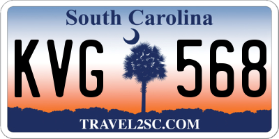 SC license plate KVG568