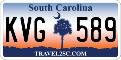 SC license plate KVG589