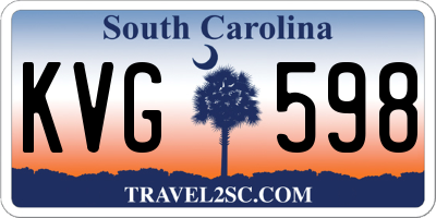 SC license plate KVG598