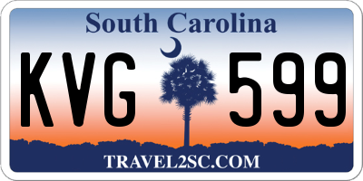 SC license plate KVG599
