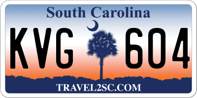SC license plate KVG604