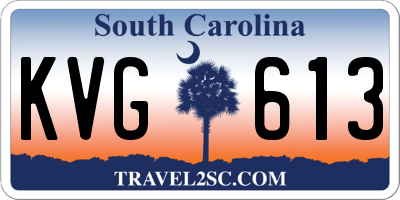 SC license plate KVG613
