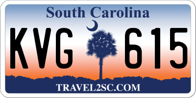 SC license plate KVG615