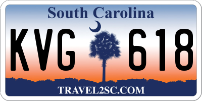 SC license plate KVG618