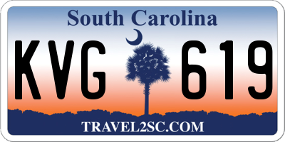 SC license plate KVG619