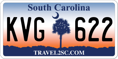 SC license plate KVG622