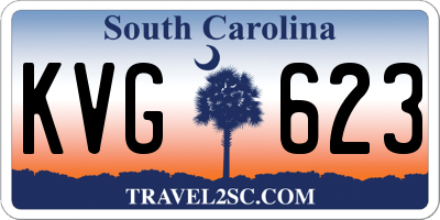 SC license plate KVG623
