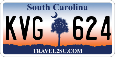 SC license plate KVG624