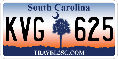 SC license plate KVG625