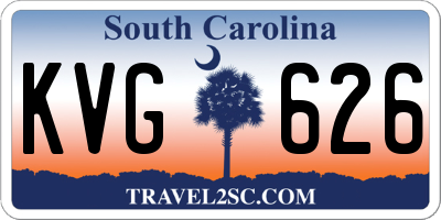 SC license plate KVG626
