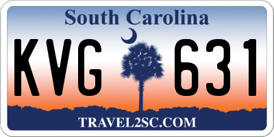 SC license plate KVG631