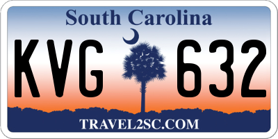SC license plate KVG632