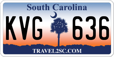 SC license plate KVG636