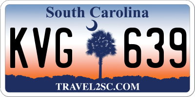 SC license plate KVG639