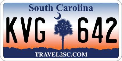 SC license plate KVG642