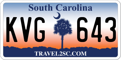 SC license plate KVG643