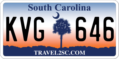 SC license plate KVG646