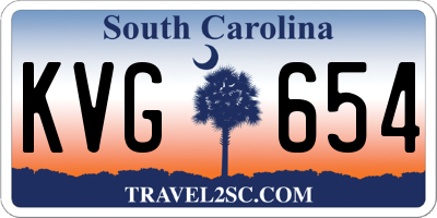 SC license plate KVG654