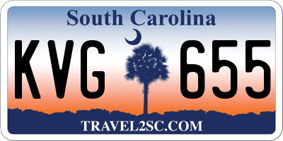 SC license plate KVG655