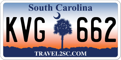 SC license plate KVG662