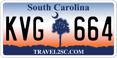SC license plate KVG664