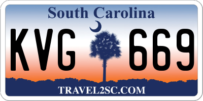 SC license plate KVG669