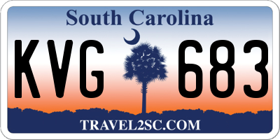 SC license plate KVG683