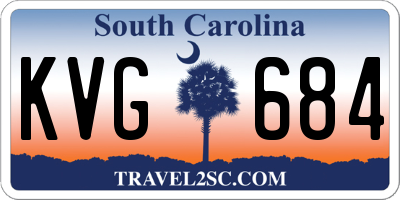 SC license plate KVG684