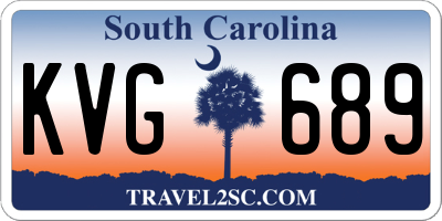 SC license plate KVG689