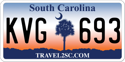 SC license plate KVG693