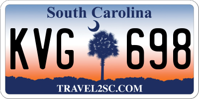 SC license plate KVG698