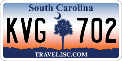 SC license plate KVG702