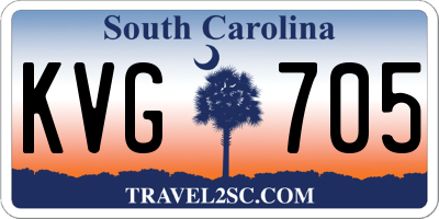 SC license plate KVG705