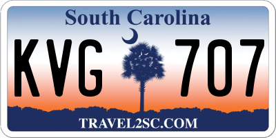 SC license plate KVG707
